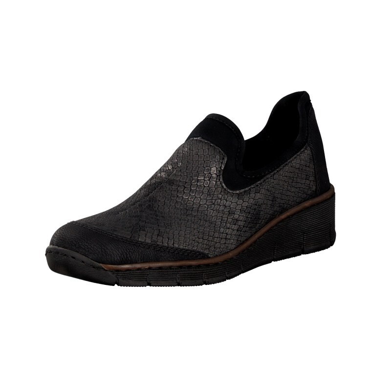 Slip On Rieker 53778-00 Para Mulher - Cinzentas